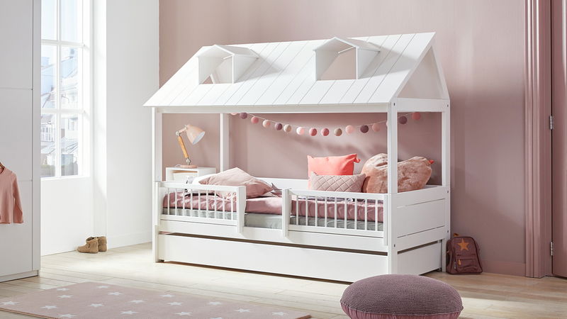 Beachhouse Hausbett weiß, Rollrost (90 x 200cm) Beachhouse Hausbett weiß, Rollrost (90 x 200cm)