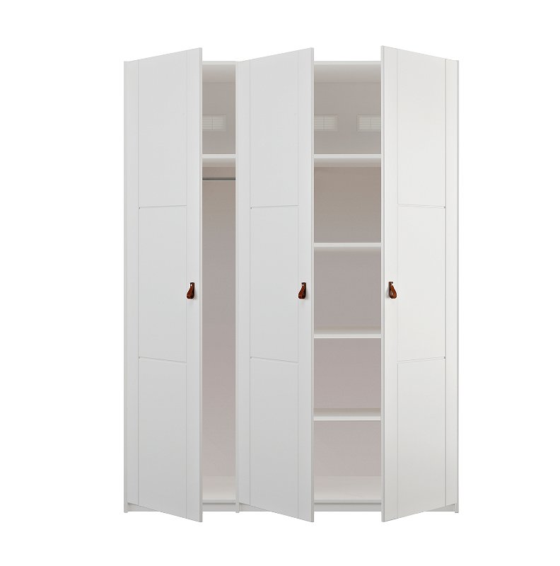 Kleiderschrank mit 3 Türen und Einteilung, B 150cm (Endlossystem) Kleiderschrank mit 3 Türen und Einteilung, B 150cm (Endlossystem)