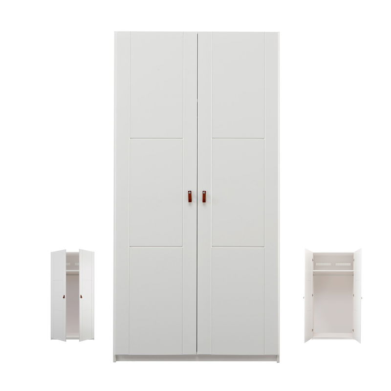 Lifetime Kleiderschrank aus dem Endlossystem, hier in uni weiß mit Drehtüren Lifetime Kleiderschrank aus dem Endlossystem, hier in uni weiß mit Drehtüren