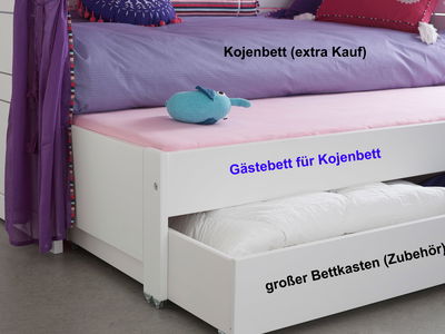Lifetime Gästebett 7040 (Beispiel: hier unter unter einem Kojenbett und mit Bettkasten) Lifetime Gästebett 7040 (Beispiel: hier unter unter einem Kojenbett und mit Bettkasten)