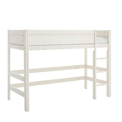 Beispiel Hochbett 152 cm in whitewash mit gerader Leiter. Beispiel Hochbett 152 cm in whitewash mit gerader Leiter.