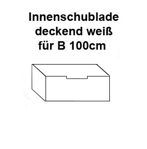 Schublade deckend weiß für 100cm Endlosschrank