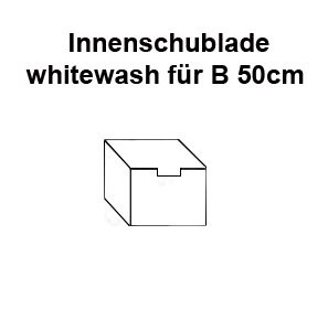 Schublade whitewash für 50cm Endlosschrank