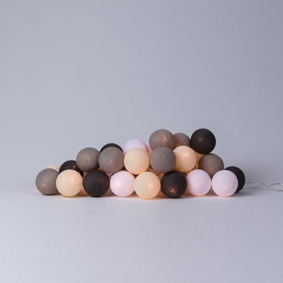 LED-Lichterkette 8186 mit Baumwollbällen Sand (USB + Strom) LED-Lichterkette 8186 mit Baumwollbällen Sand (USB + Strom)