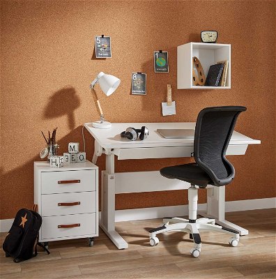 Schreibtisch 30245 weiß mit Schublade (neigbar, höhenverstellbar), B 120cm