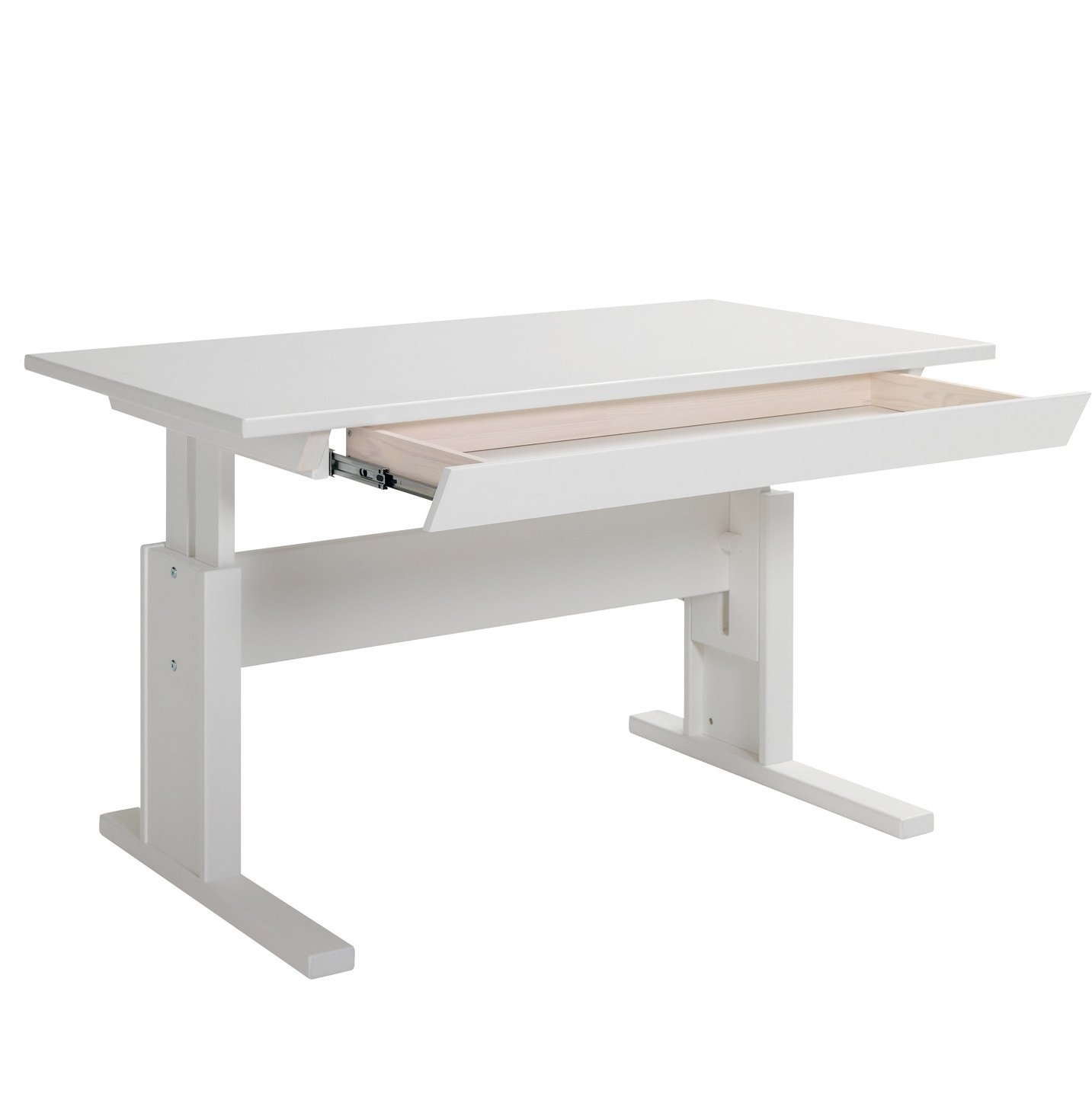 Lifetime Höhenverstellbarer Schreibtisch 30255 weiß mit Schublade