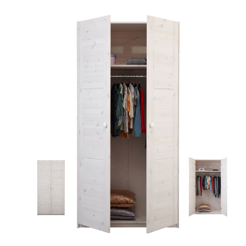 Lifetime Kleiderschrank aus dem Endlossystem. Hier in uni whitewash (Korpus und Türen). Lifetime Kleiderschrank aus dem Endlossystem. Hier in uni whitewash (Korpus und Türen).