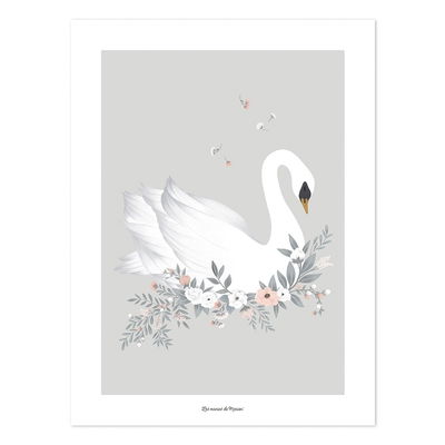 Poster - Schwan, grau Poster - Schwan, grau