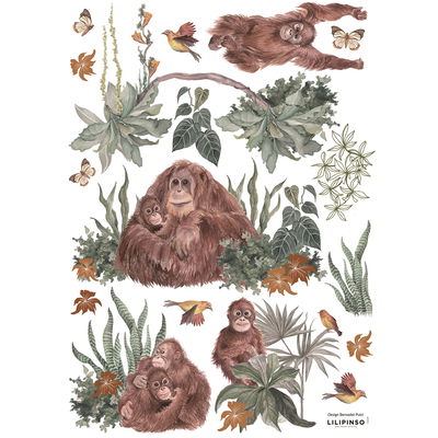 Wandsticker - Orangutan Family (A3 / 29,7 x 42 cm) Wandsticker - Orangutan Family (A3 / 29,7 x 42 cm)
