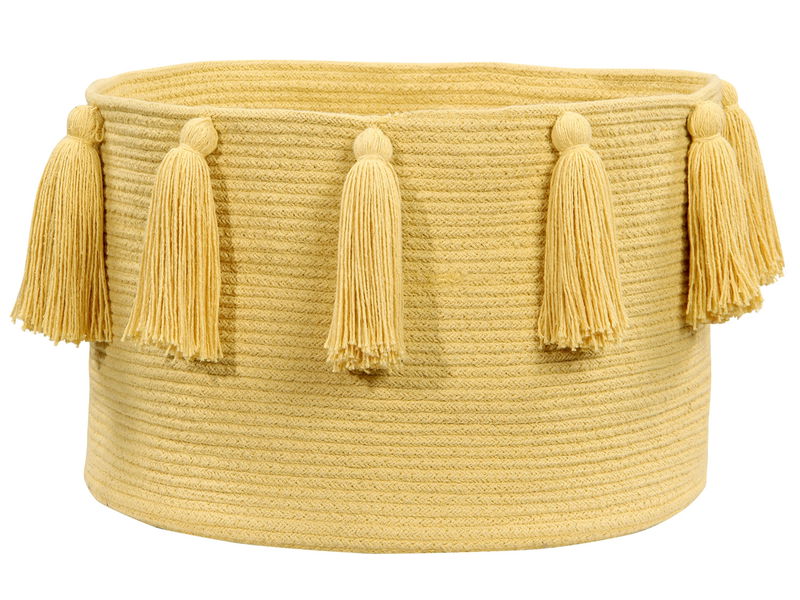 Lorena Tassels Basket yellow Lorena Tassels Basket yellow