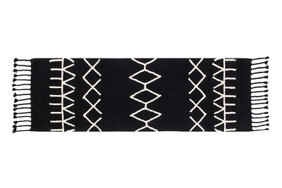 Lorena Black & White Bereber NegroLäufer in 80x230 cm Lorena Black & White Bereber NegroLäufer in 80x230 cm