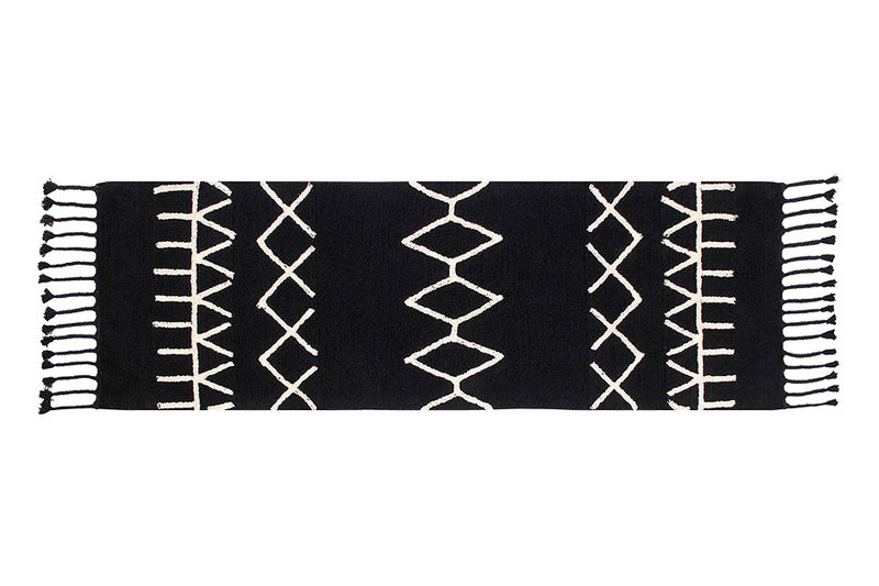 Lorena Black & White Bereber NegroLäufer in 80x230 cm Lorena Black & White Bereber NegroLäufer in 80x230 cm