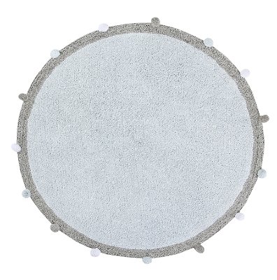 Waschbarer Teppich Bubbly Soft Blue, (Ø 120cm) 