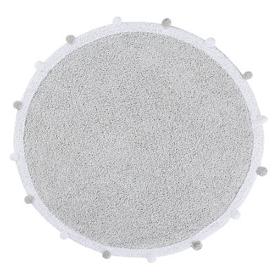 Waschbarer Teppich Bubbly Light Grey (Ø 120cm) 