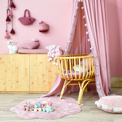 Mini Ones - Waschbarer Teppich Mini Biscuit Vintage Nude, 90 x 90 cm Mini Ones - Waschbarer Teppich Mini Biscuit Vintage Nude, 90 x 90 cm