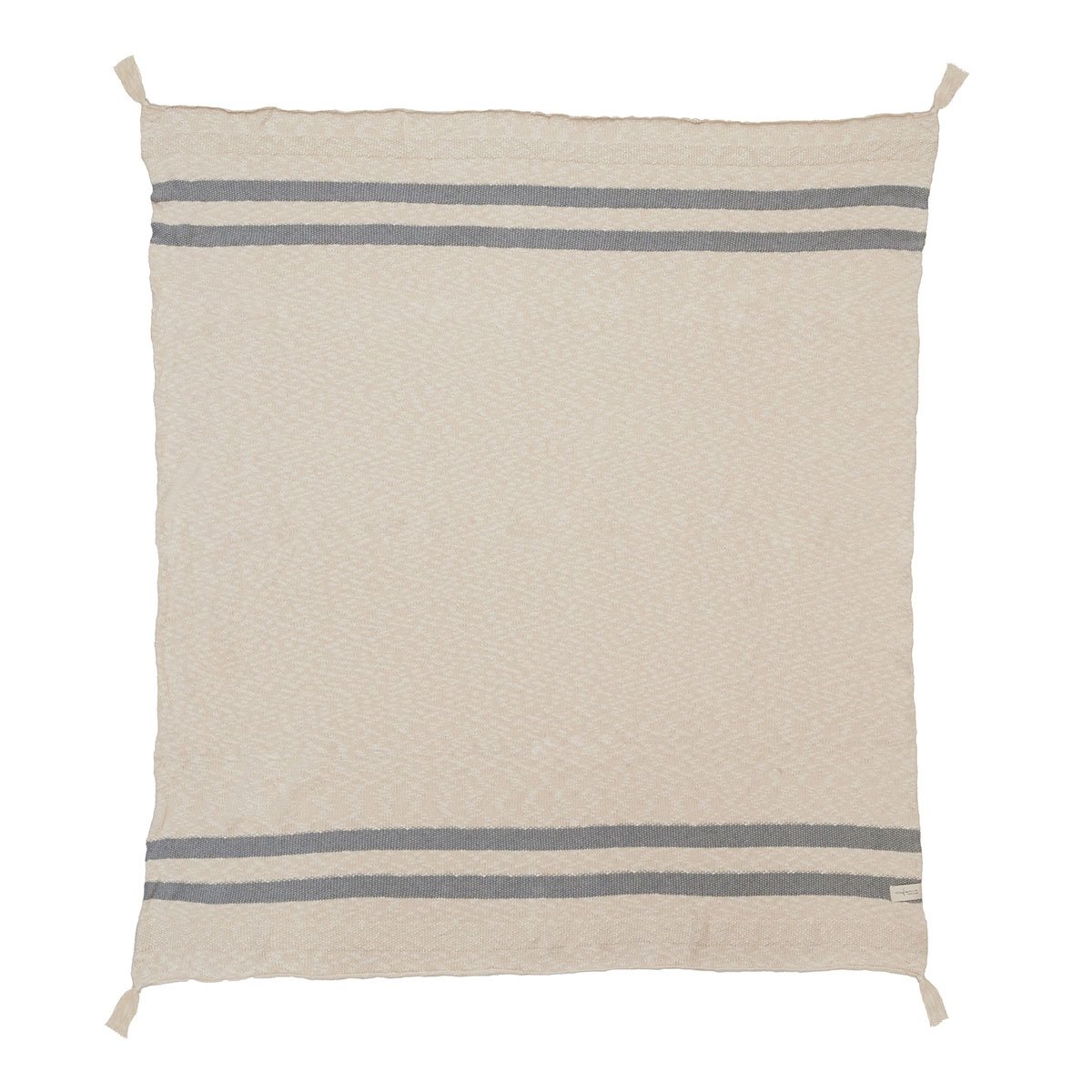 Decke Stripes in natural-grey, 125 x 150 cm