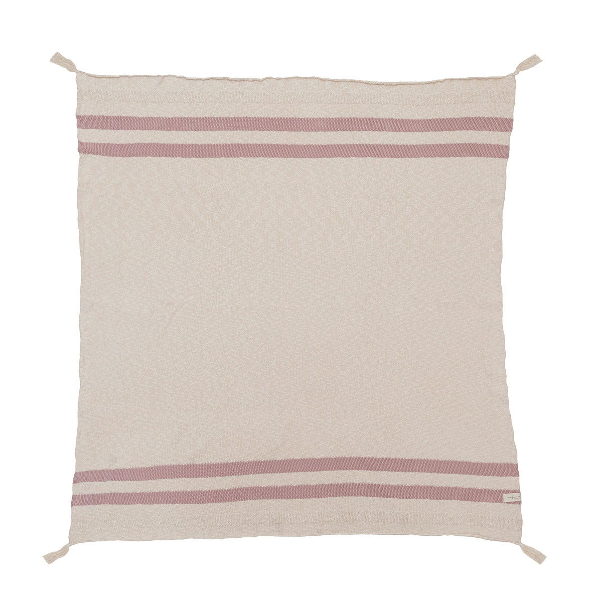 Decke Stripes natural-vintage nude, 125 x 150 cm