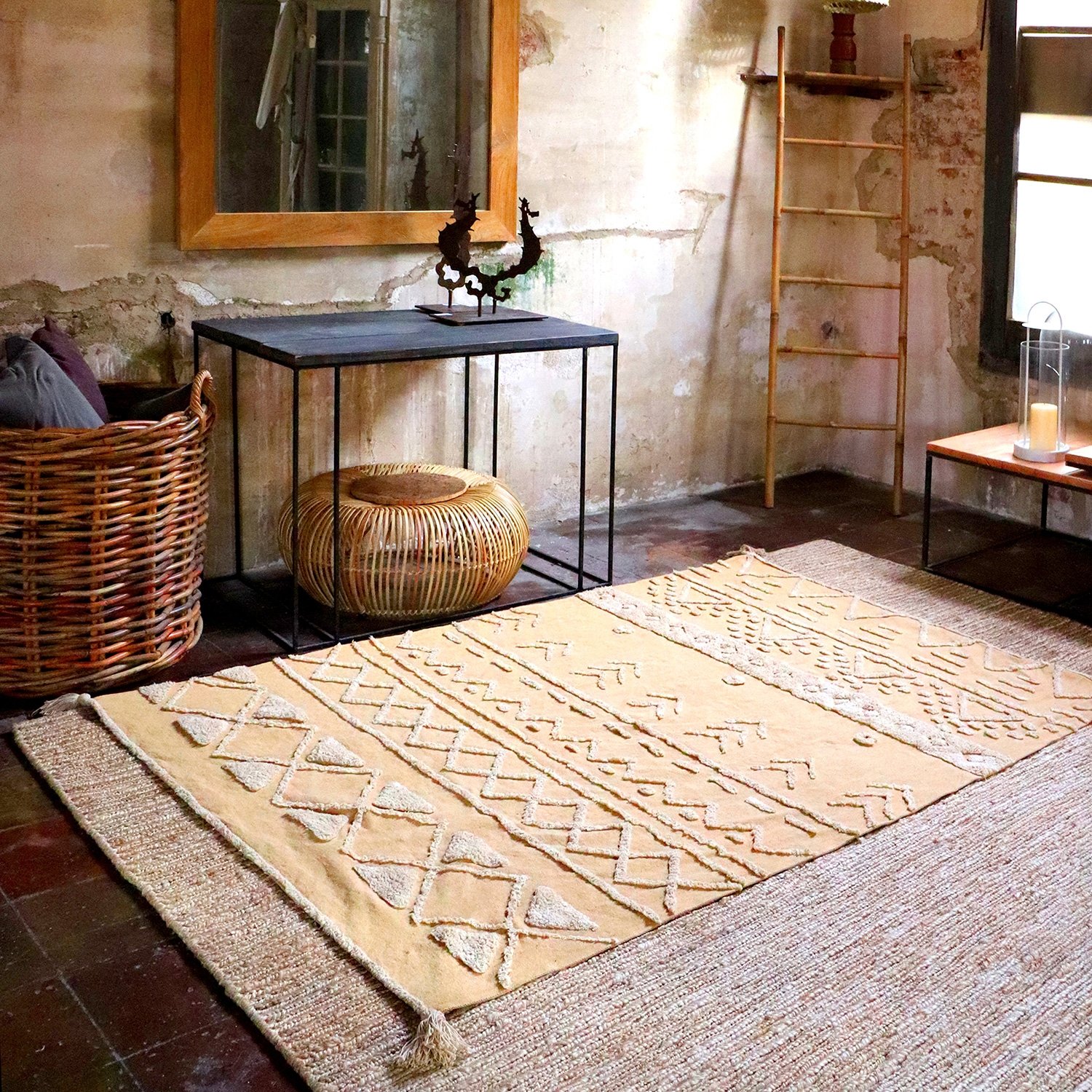 Waschbarer Teppich Tribu Honey S, 120 x 160 cm