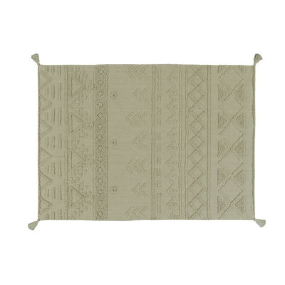 Waschbarer Teppich Tribu Olive M Waschbarer Teppich Tribu Olive M