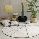 Waschbarer Teppich Trace beige (Ø 160 cm)