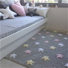 Teppich Tricolor Stars Grey-Pink
