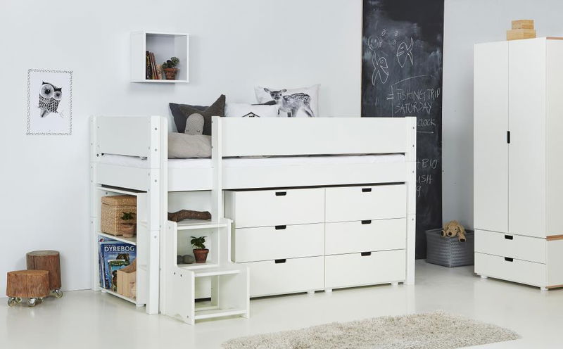 Halbhohes Bett ARN inkl. Unterbauten (90 x 200cm) Halbhohes Bett ARN inkl. Unterbauten (90 x 200cm)