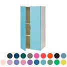 Kleiderschrank mit farbigen Türen, H 140