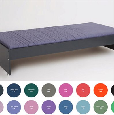 Ausziehbett hoch für Liegen u. Etagenbett (inkl. Lattenrost)  [Farbe: Manis Purple 31]