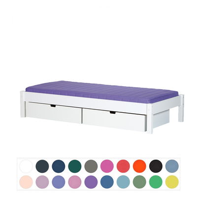 Die Bettliege Ull hat automatisch 2 kleine Bettkasten dabei. Du kannst das Bett in vielen Farben bestellen. Die Bettliege Ull hat automatisch 2 kleine Bettkasten dabei. Du kannst das Bett in vielen Farben bestellen.