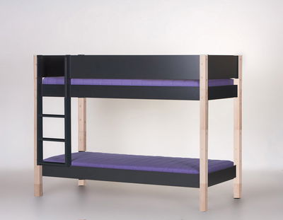 Manis-h Etagenbett Frigg in anthrazit/natur Manis-h Etagenbett Frigg in anthrazit/natur