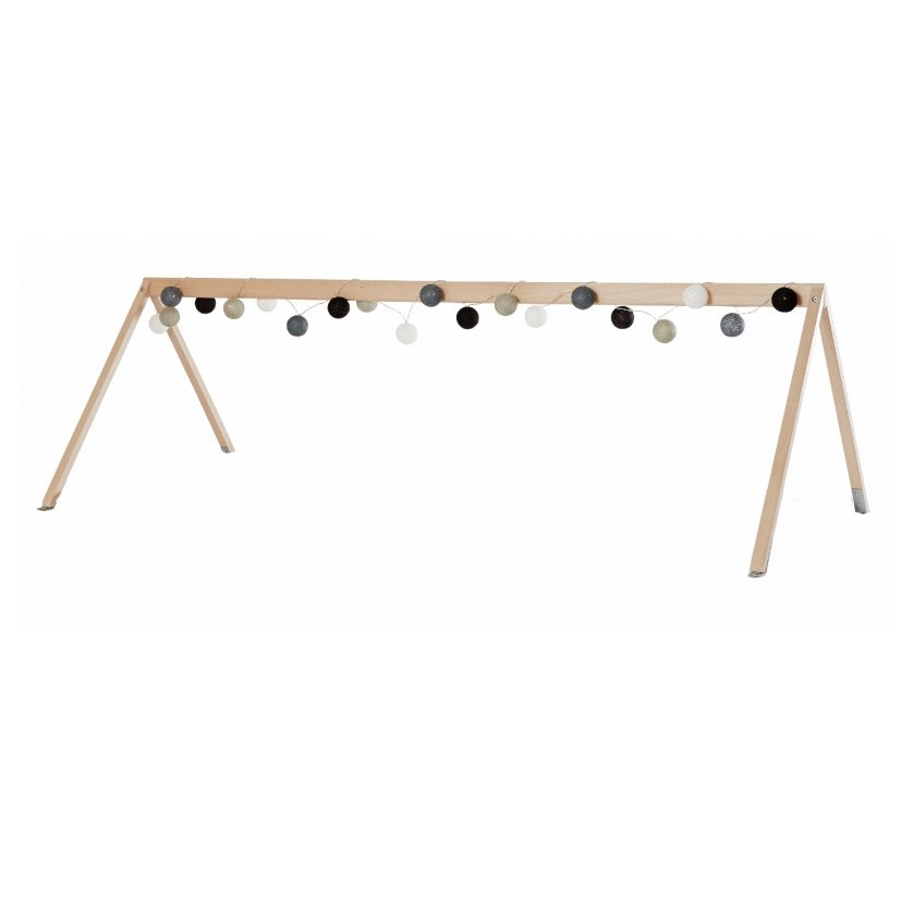 Bucherahmen in natur unbehandelt, Lieferung ohne Lichterkette