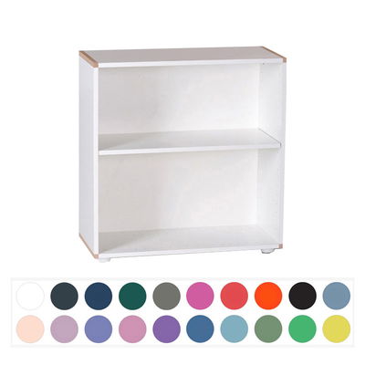 Manis-h Niedriges Bücherregal mit 1 Boden, Rückwand farbig möglich, Bucheleisten wie Abb. möglich. Manis-h Niedriges Bücherregal mit 1 Boden, Rückwand farbig möglich, Bucheleisten wie Abb. möglich.