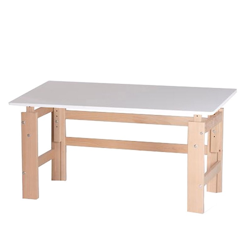 Schreibtisch weiß/Buche (B 140 cm)