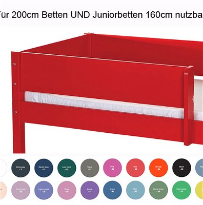 Standard Absturzsicherung 116cm (für 200 cm Bett & Juniorbett) [Farbe: Manis Purple 31]
