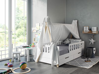 Betthimmel Grey Stars für Tipibett Bella Betthimmel Grey Stars für Tipibett Bella