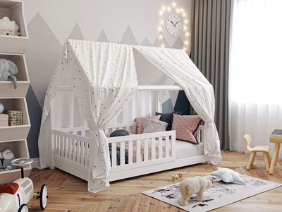 Betthimmel Hausbett Lilly/Sara (80/90x160cm, Grey Stars) Betthimmel Hausbett Lilly/Sara (80/90x160cm, Grey Stars)