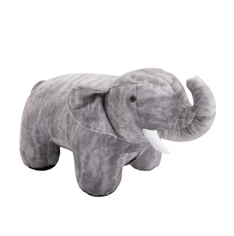 MyAnimalCube Sitzhocker Elefant Erna grau meliert 