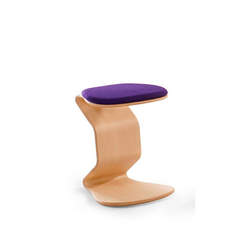 Hocker Ercolino medium mit flachem Sitzpolster, H 46cm, Buche Hocker Ercolino medium mit flachem Sitzpolster, H 46cm, Buche