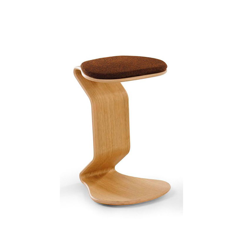 Hocker Ercolino big mit flachem Sitzpolster, H 56cm, Buche Hocker Ercolino big mit flachem Sitzpolster, H 56cm, Buche