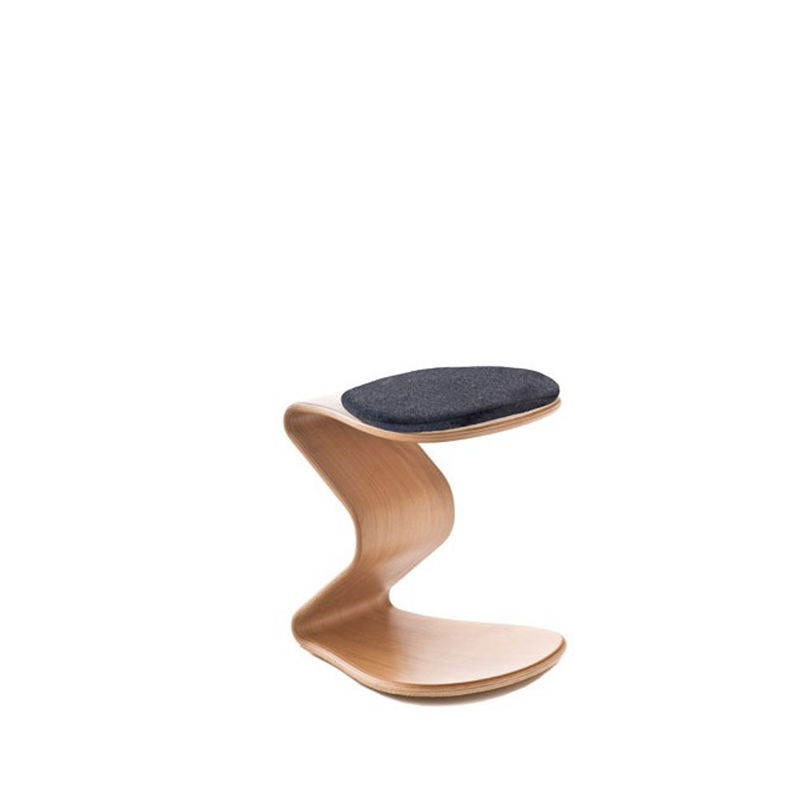Kinderhocker Ercolino small mit flachem Sitzpolster, H 36cm, Buche Kinderhocker Ercolino small mit flachem Sitzpolster, H 36cm, Buche