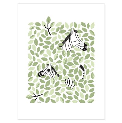 Poster - Versteckspiel (Zebra)