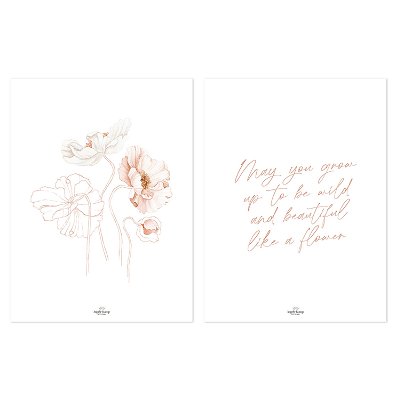 Poster - Poppies & Poesie (2 Stück, auch mit Rahmen erhältlich)