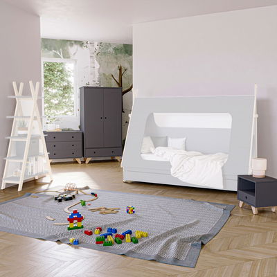 3-teiliges Kommoden/Schrank Set Ponca Tipi grau 3-teiliges Kommoden/Schrank Set Ponca Tipi grau
