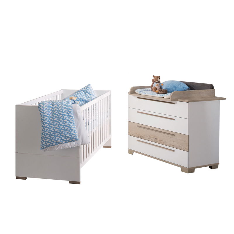 Carlo Starterset Babymöbel - Wickelkommode & Babybett Carlo Starterset Babymöbel - Wickelkommode & Babybett