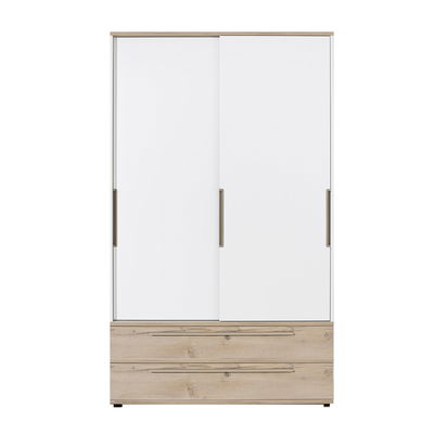 Carlo Schiebetüren-Kleiderschrank, B 123,5 cm, Schubladen in Fichte Carlo Schiebetüren-Kleiderschrank, B 123,5 cm, Schubladen in Fichte