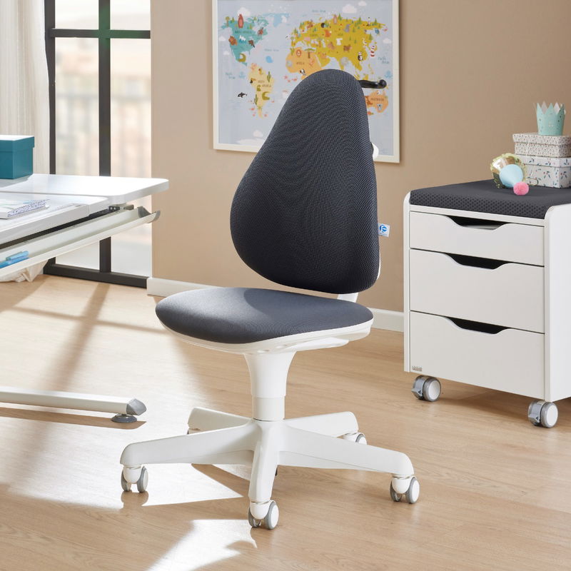 Jooki Schreibtischstuhl, weißes Gestell Jooki Schreibtischstuhl, weißes Gestell