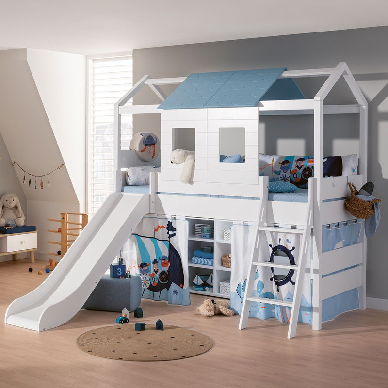 Tiny House - Spielbett mit Rutsche Tiny House - Spielbett mit Rutsche