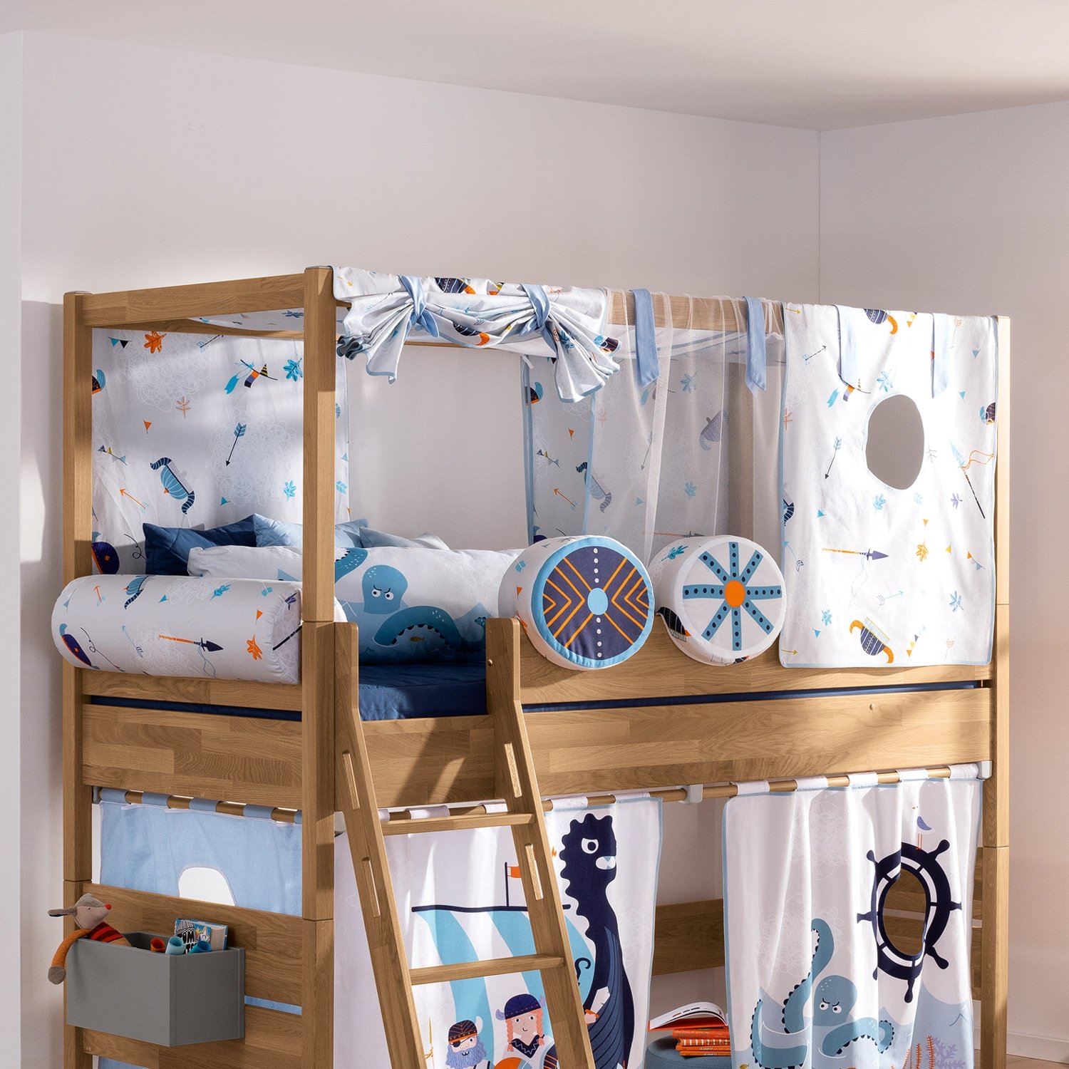 Stoff Baldachin-Set Wikinger für Baldachinaufbau (3 Stoffbahnen)