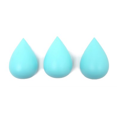 Raindrop Kleiderhaken, Aqua Blue (3er Set)
