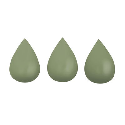Raindrop Kleiderhaken, Kaki (3er Set) Raindrop Kleiderhaken, Kaki (3er Set)